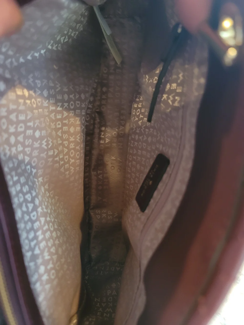 kate spade Quilted Leather Tote Bag in Plum Purple